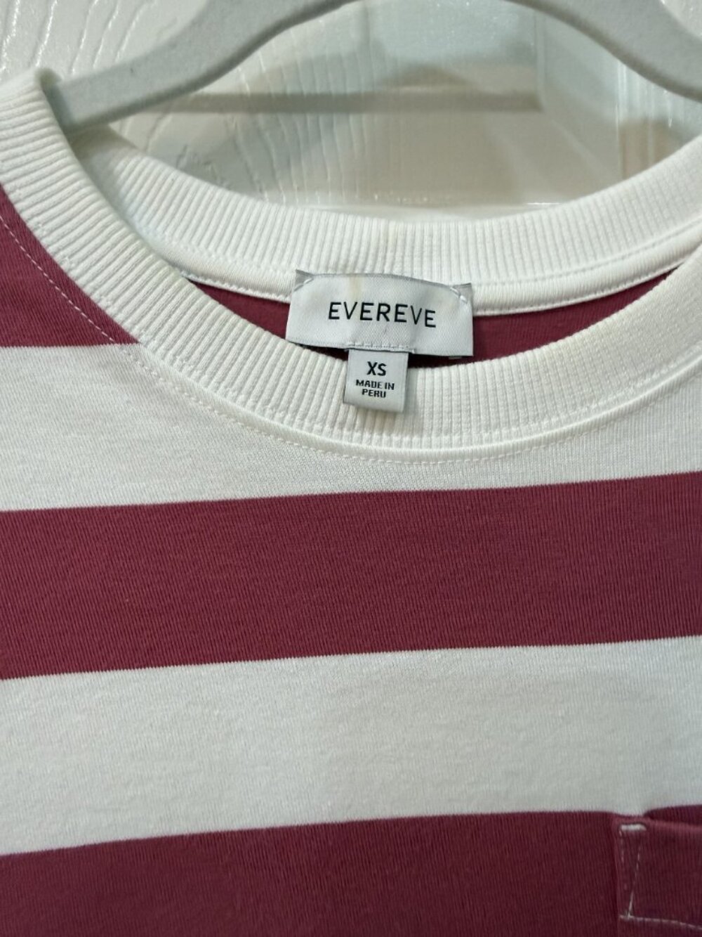 Evereve Emersyn T-Shirt Dress Brickstripe XS Casual Chic - Picture 4 of 7